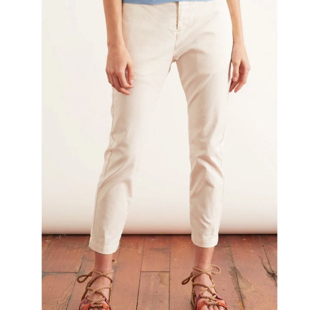 Nili Lotan Bone / Off White Cropped Pants Size 10